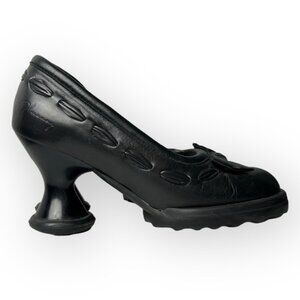 John Fluevog Vintage Black Coffin Heel Shoes